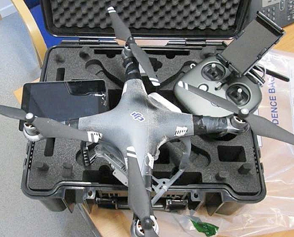 Kent Police released this image of a drone used by a man sentenced to 14 months in prison after he sent banned items into a prison