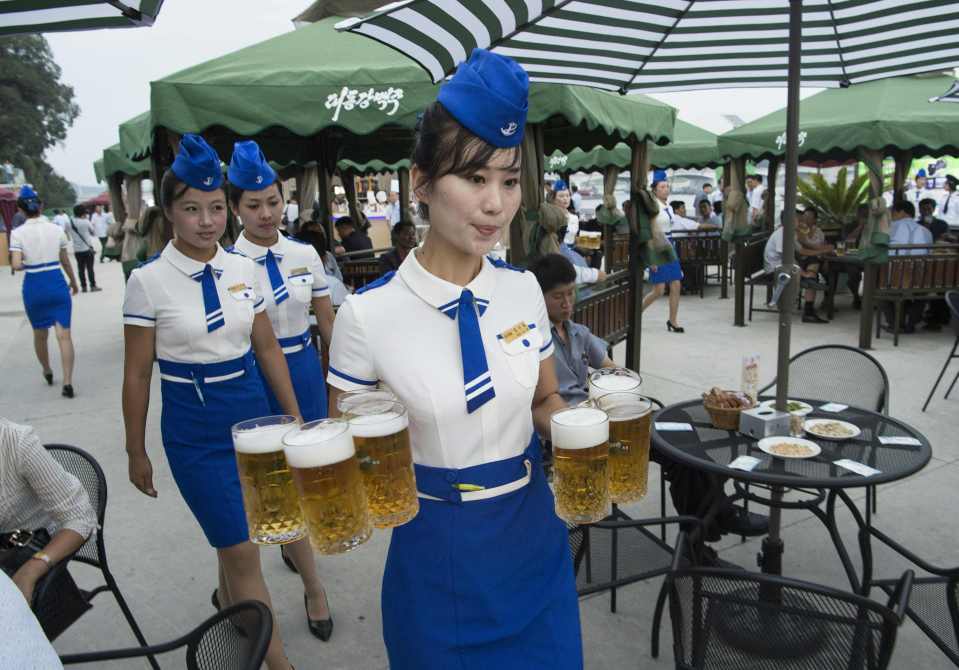  The annual Pyongyang Taedonggang Beer Festival  ..but don't get drunk and joke about Kim