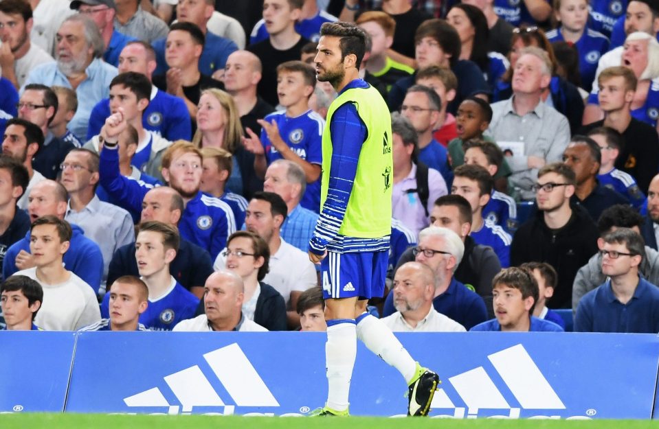  Cesc Fabregas is also set to be forced out despite wanting to stay and fight for his place