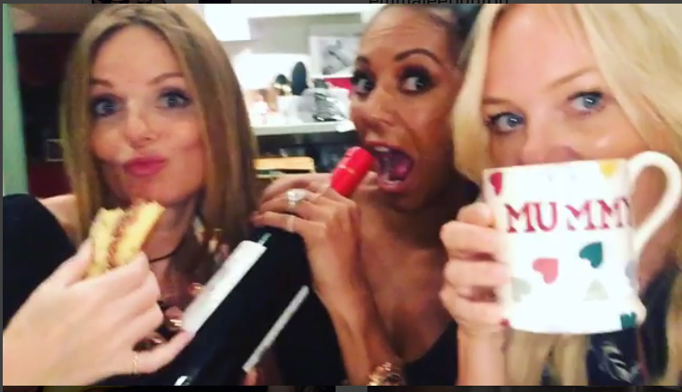  Geri has been celebrating her happy news with her former bandmates