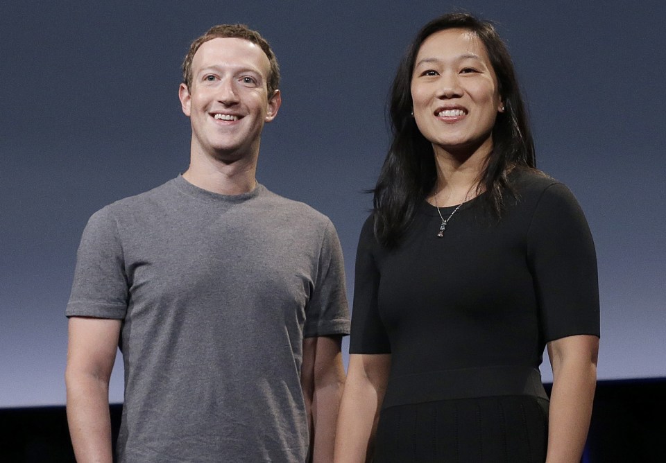  Mark Zuckerberga and his wife Priscilla Chan