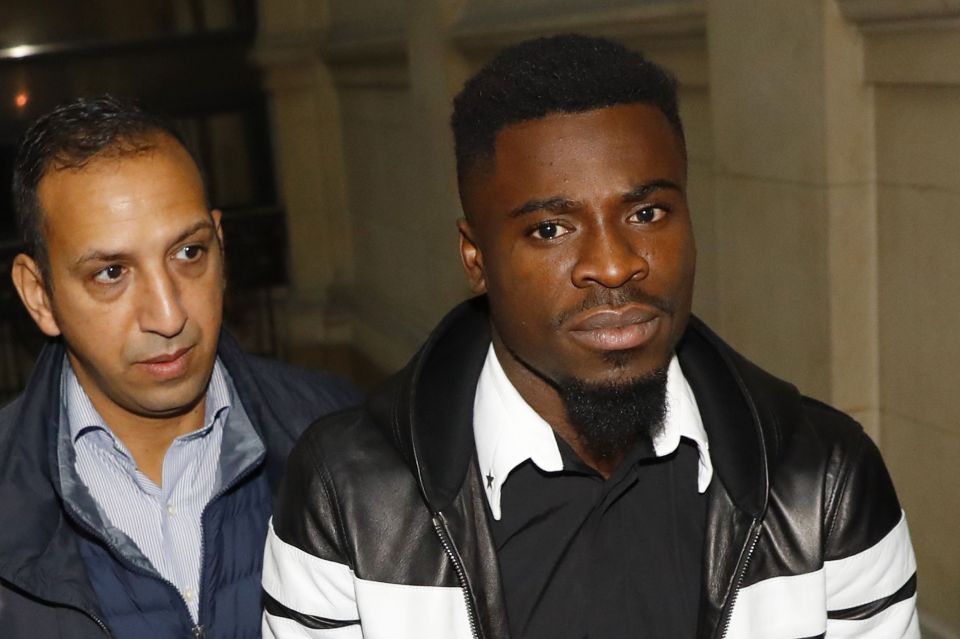  Serge Aurier attending court last year where he was convicted of elbowing a police officer