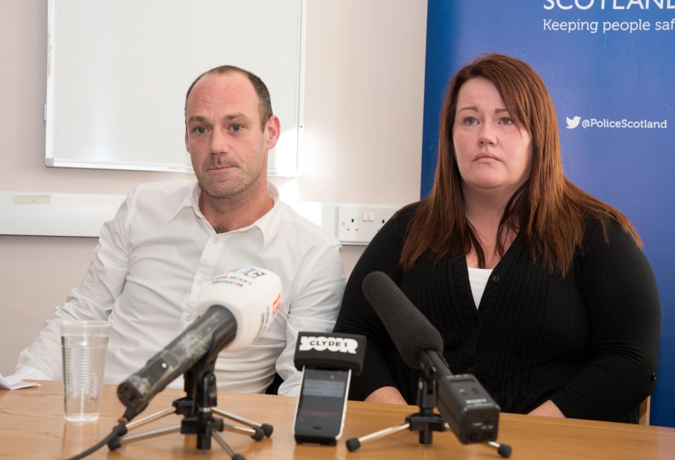  Scott's father Scott Diver snr and aunt Sharyn McHugh pictured at a press conference earlier this year