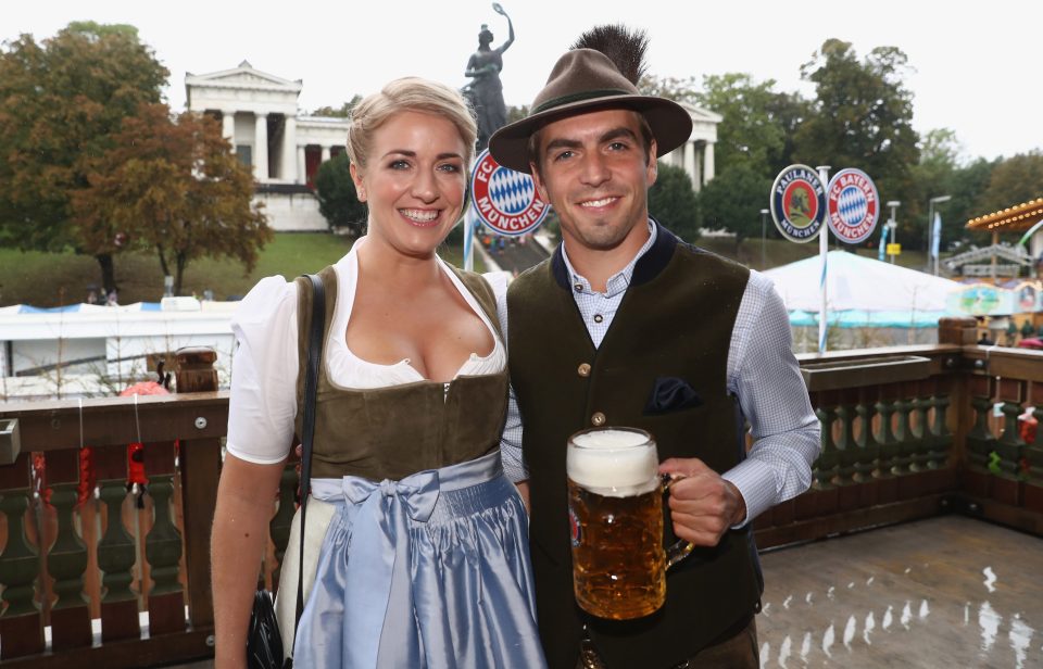  Germany star Philipp Lahm can be trusted with a massive beer