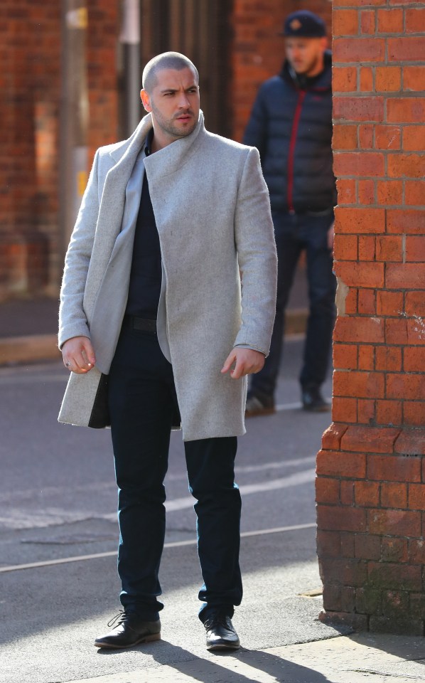  Shayne Ward filming as Aidan Connor in Coronation Street