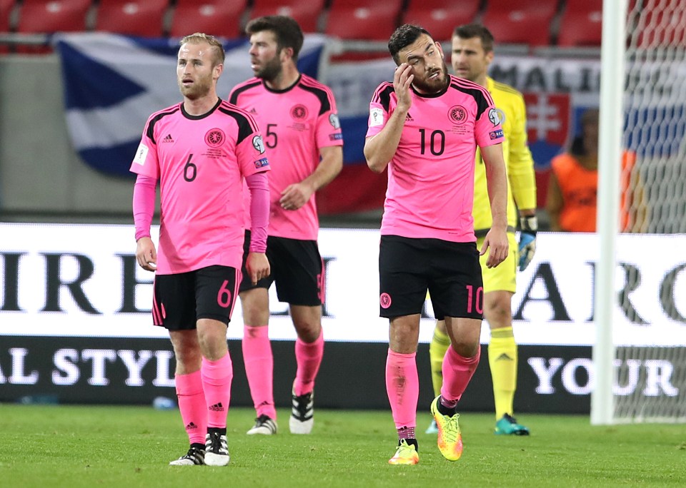  Scotland lost 3-0 to Slovakia last month to slip the fourth in Group F