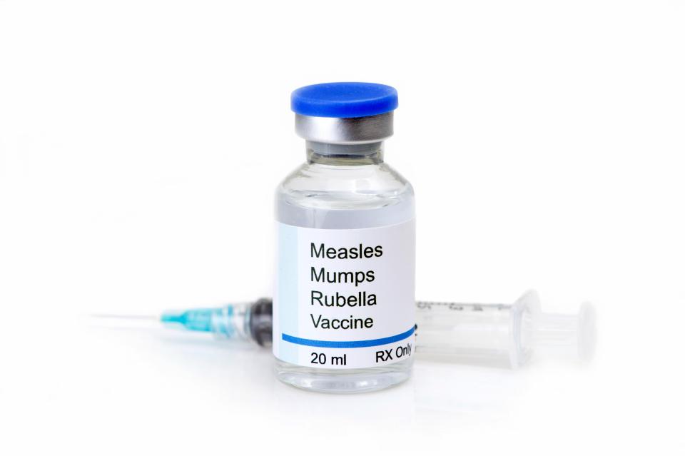 The MMR vaccine gives 95 per cent protection against mumps