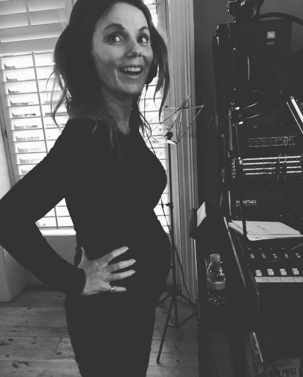  Geri has been showing off her bump on social media