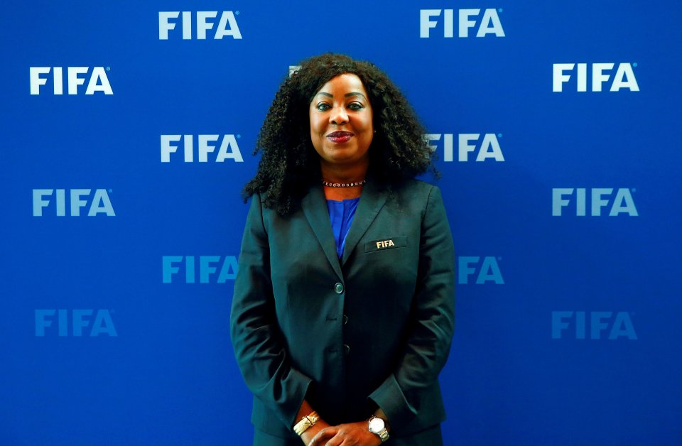 FIFA Secretary General Fatma Samoura poses for photographers in Zurich