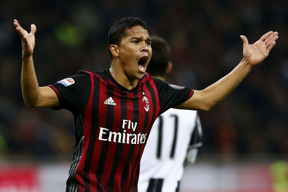 Milan are looking to replace Carlos Bacca in January