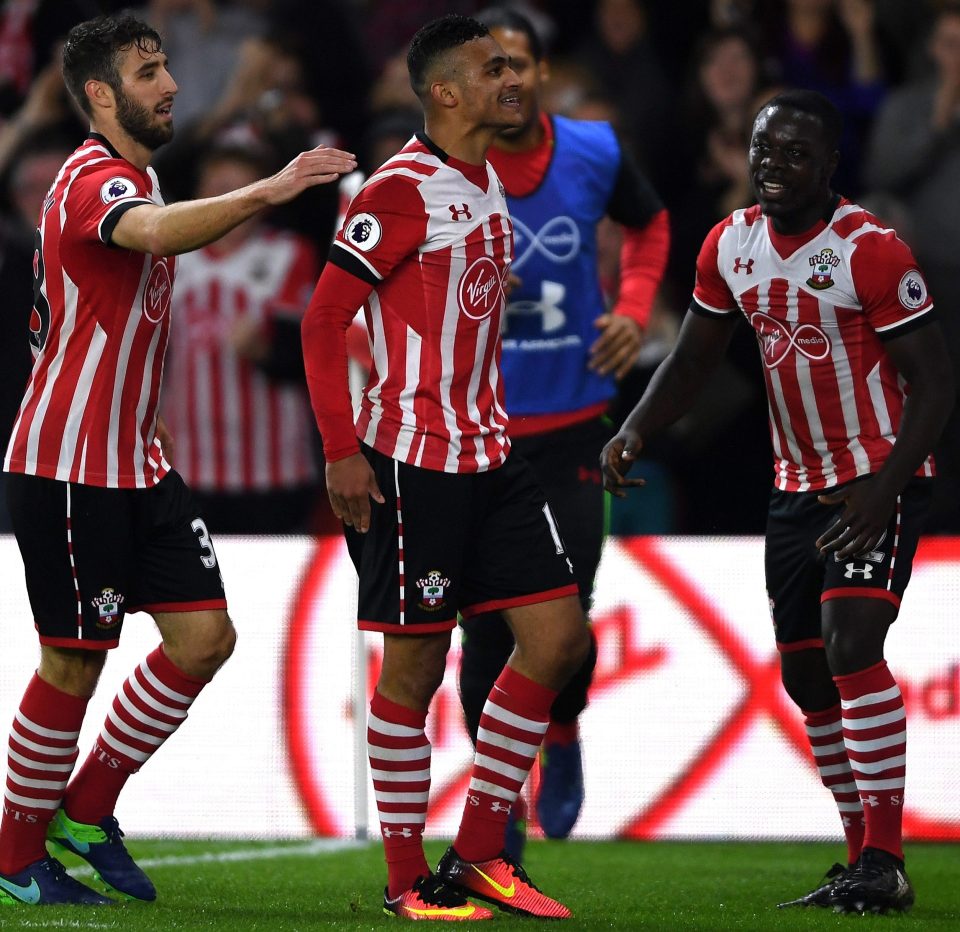  Boufal celebrates scoring the EFL Cup winner