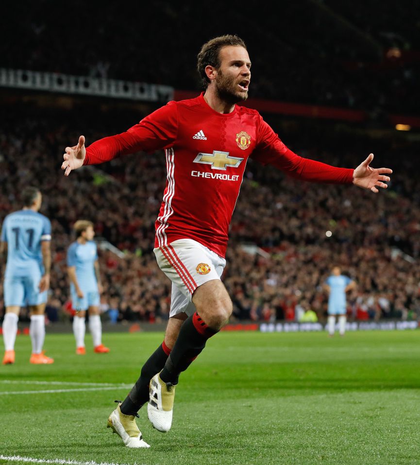  Juan Mata scored the winner against Manchester City's reserves in the EFL Cup