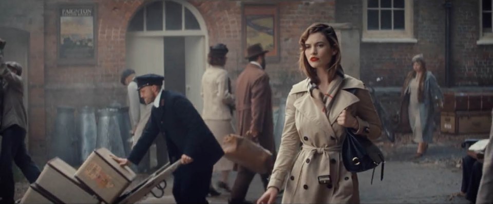 Lily James' character Betty Dawson flew the record-breaking Burberry plane from England to Cape Town