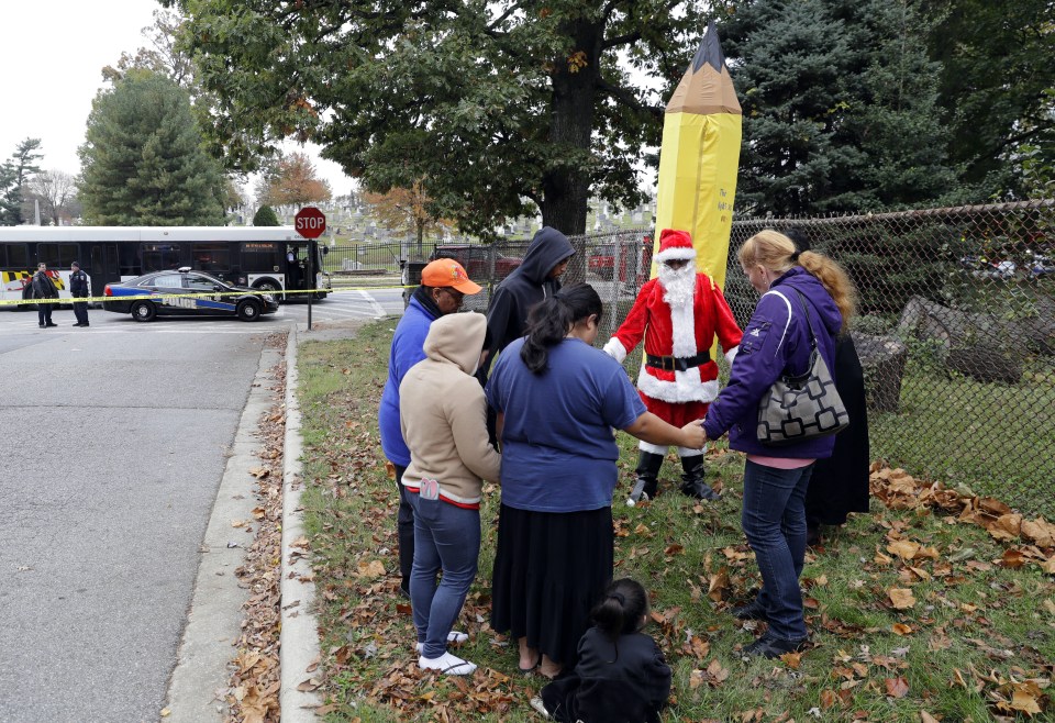 Mourners gathered at the crash site to pray for the victims