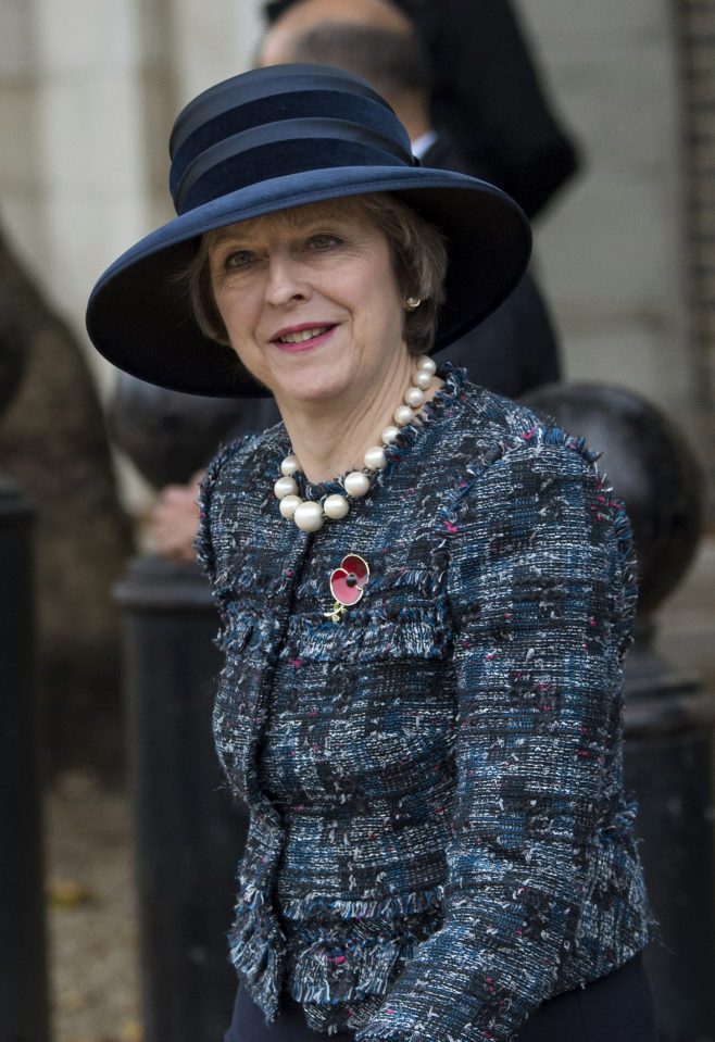 Theresa May backed The Sun's campaign to allow poppies on England football shirts 