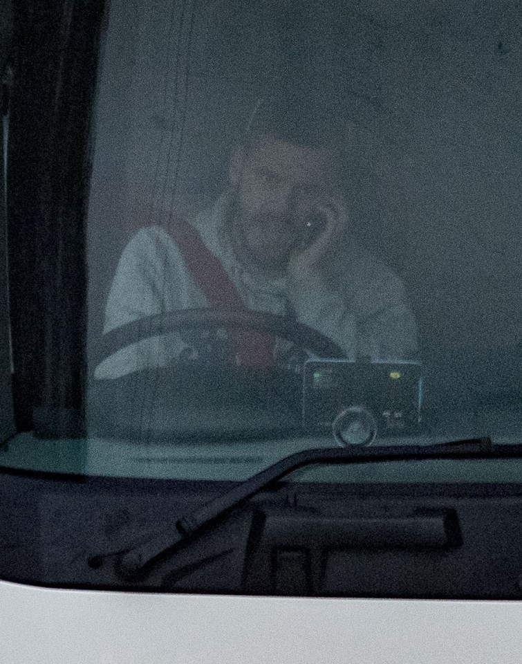  A motorist on the M3 motorway in Hampshire