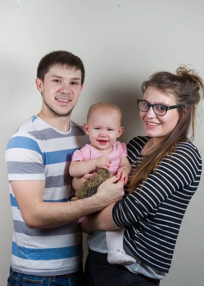  Proud parents - Alaska-Lily and her fiancé, sous chef Callum Perry, 23, pictured with their child