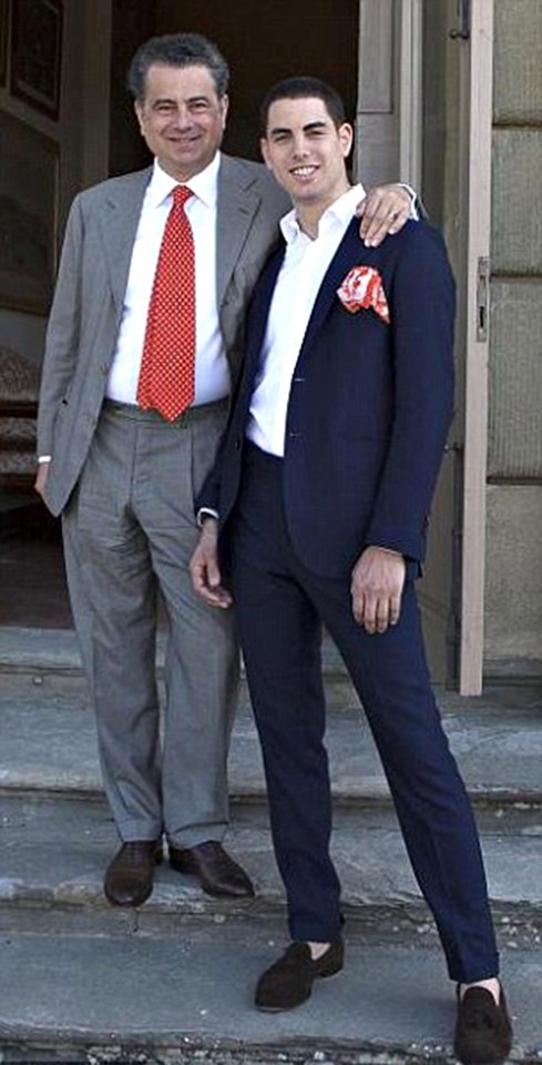  Prince Filippo Corsini, pictured here with his father Duccio Corsini, was on his way to class when the tragic accident occurred