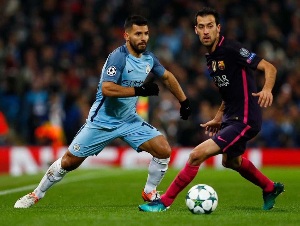 Sergio Aguero closes on Barcelona star Sergio Busquets as he confirms he is back to his best form