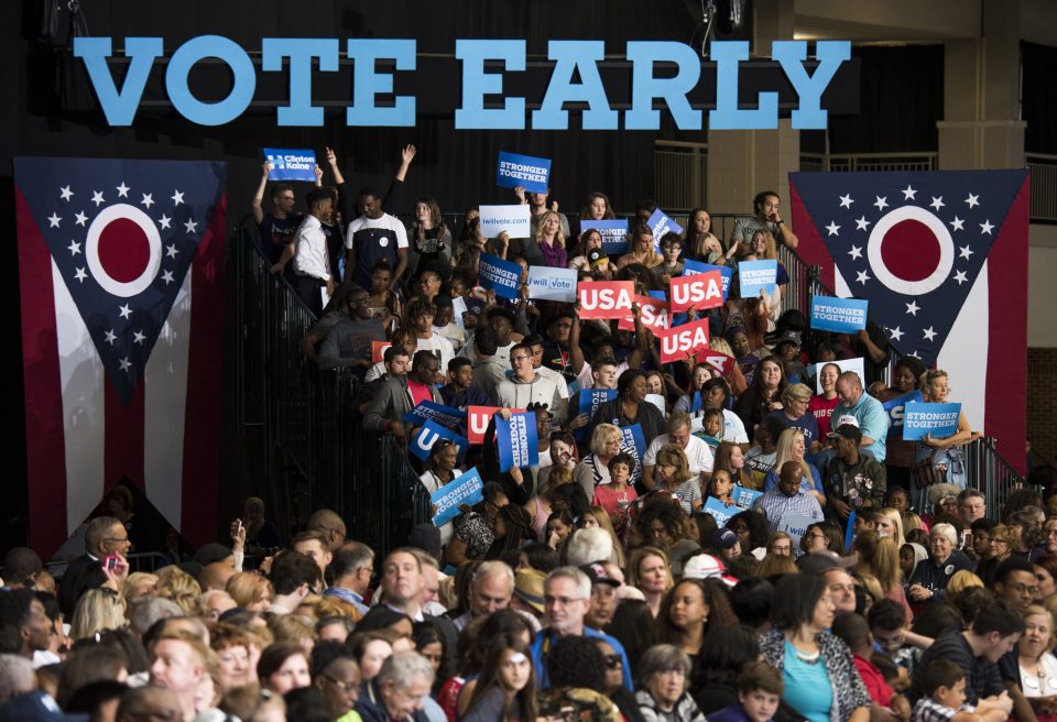 Clinton is still ahead in early voting but Trump has called on regretful Clinton voters to recall their ballot