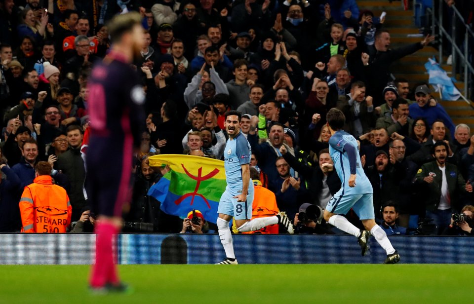  Ilkay Gundogan netted twice as Man City got revenge on Barcelona