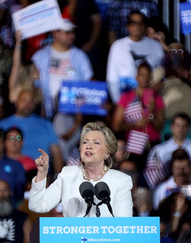 Hillary Clinton campaigns in Fort Lauderdale, Florida