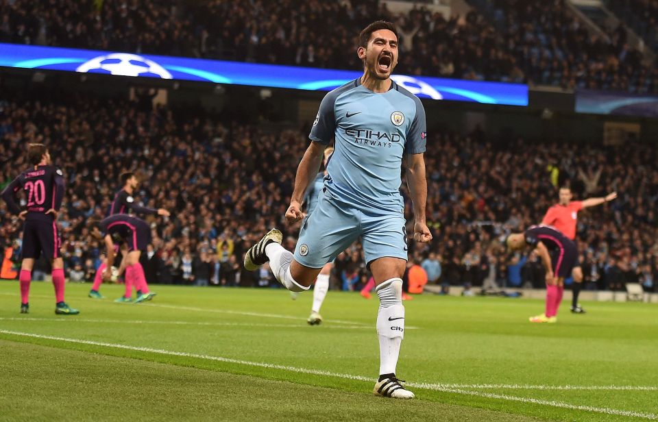 Ilkay Gundogan's brace fired Man City to a famous win over Barcelona