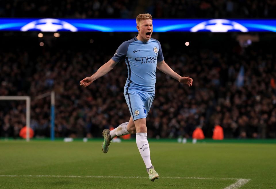 Kevin De Bruyne also netted from a free-kick in the 3-1 at the Etihad