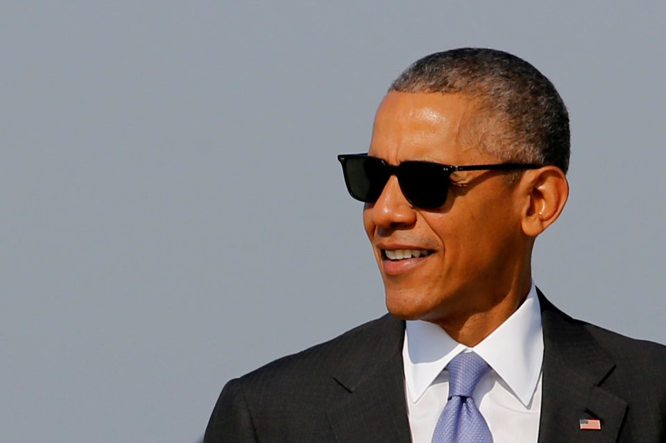  Barack Obama travelled to the swing state of North Carolina to address voters