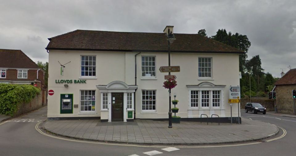  The thief attacked a worker at the Lloyd's bank in Liphook