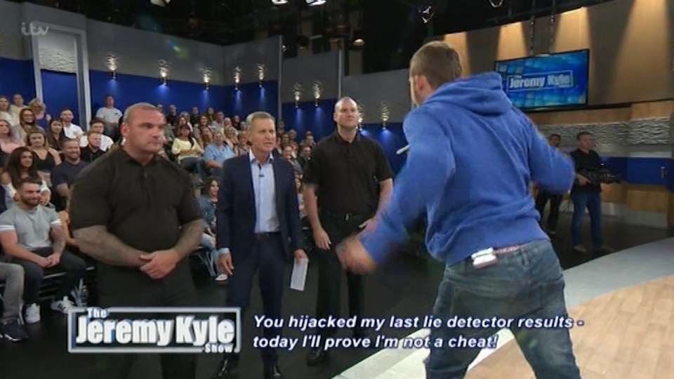 Andy comes on in a blind rage as Jeremy stays put in the audience