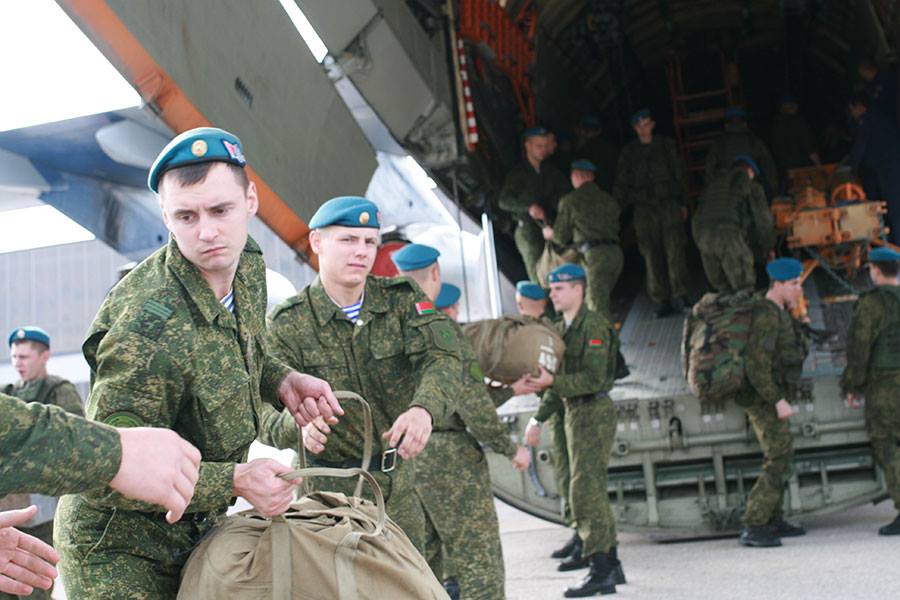  The paratroops are deployed to bolster the 'defence' of Russia's ally, Serbia