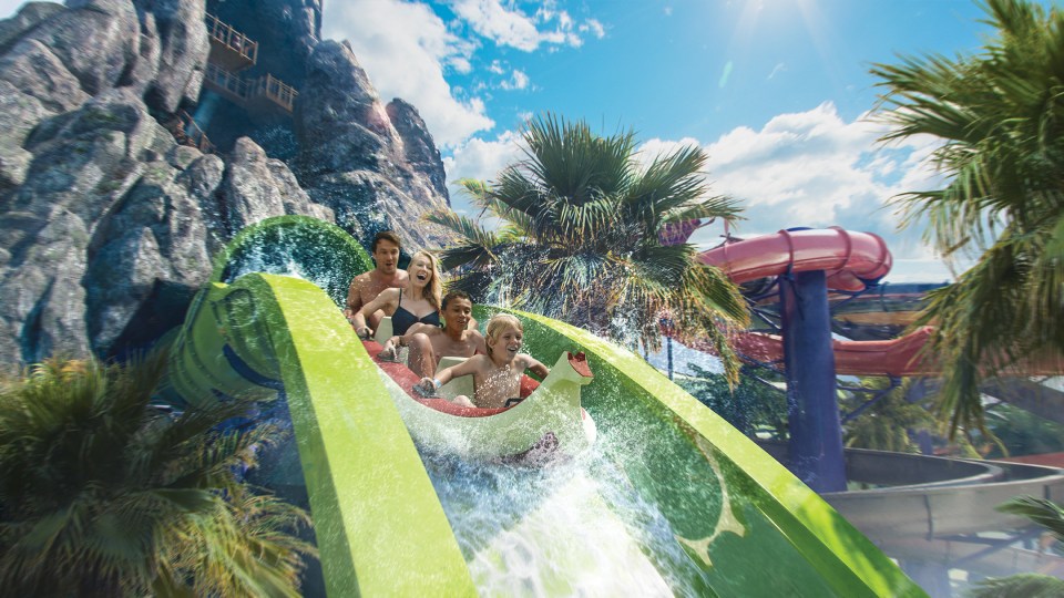  Families will be able to ride by four on the thrilling new Krakatau Aqua Coaster