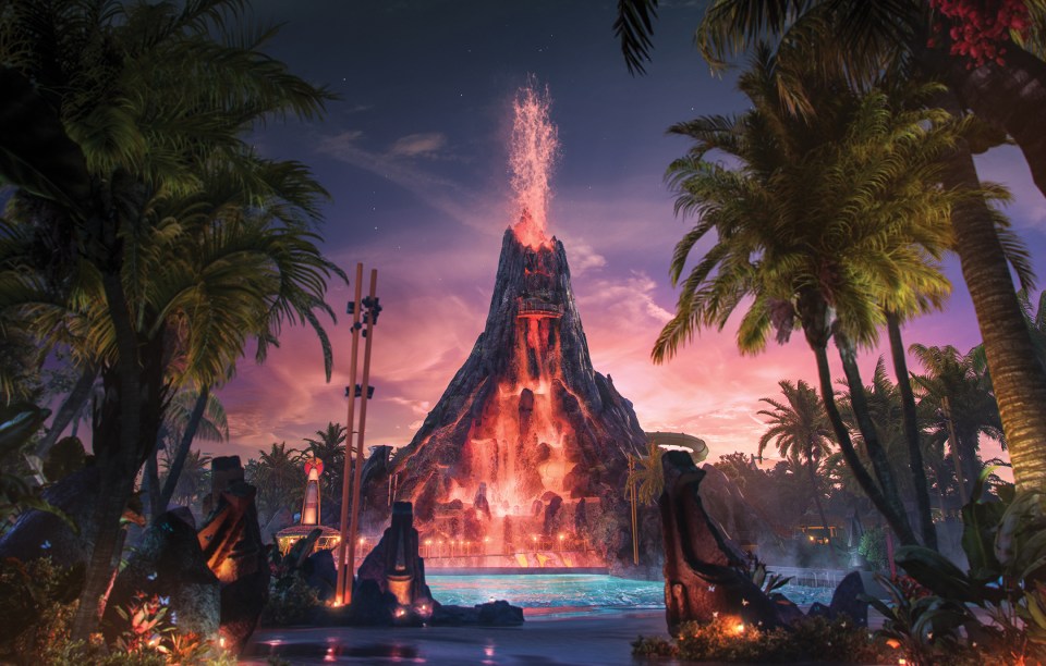  With a 200ft high 'volcano' at its centre, it will be hard to get lost in the new park