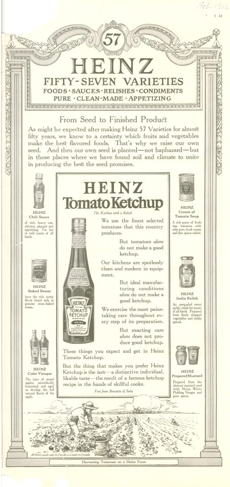  Henry thought 57 was a lucky number, so he began using it in all their advertising.