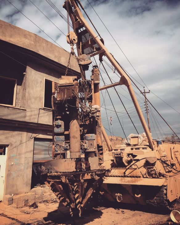  Like something out of Mad Max, this mean machine can carve out huge tunnels