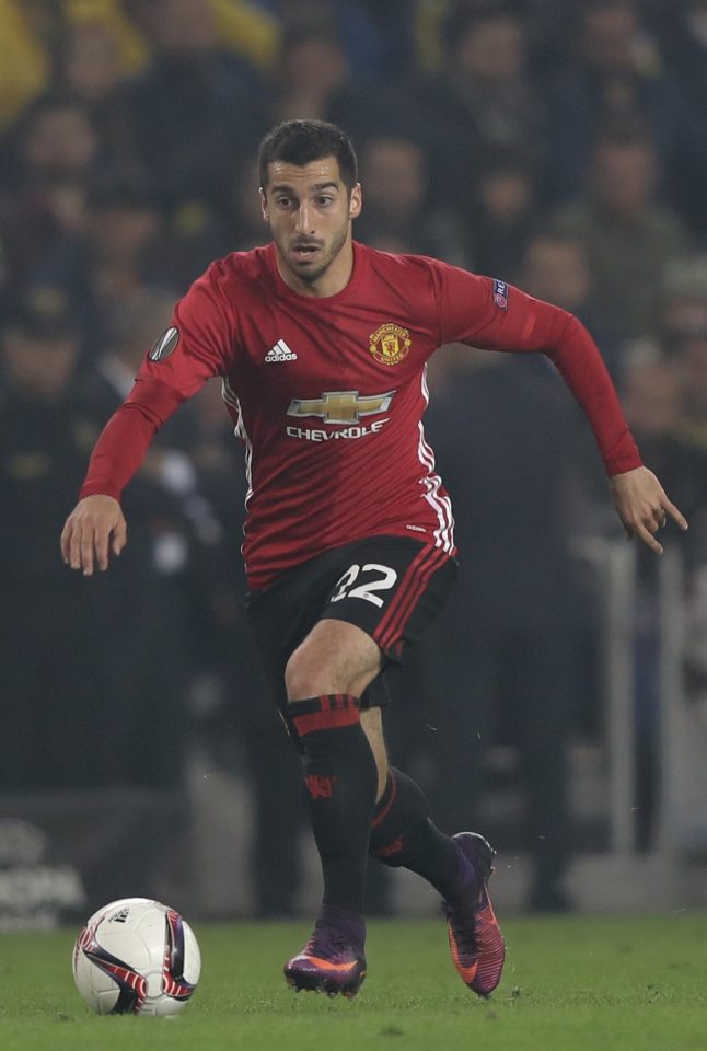  Henrikh Mkhitaryan is likely to see action against Feyenoord on Thursday