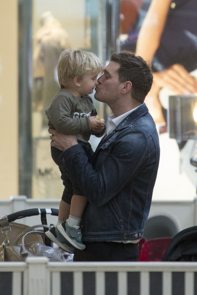  Michael Buble has a very close bond to his young son