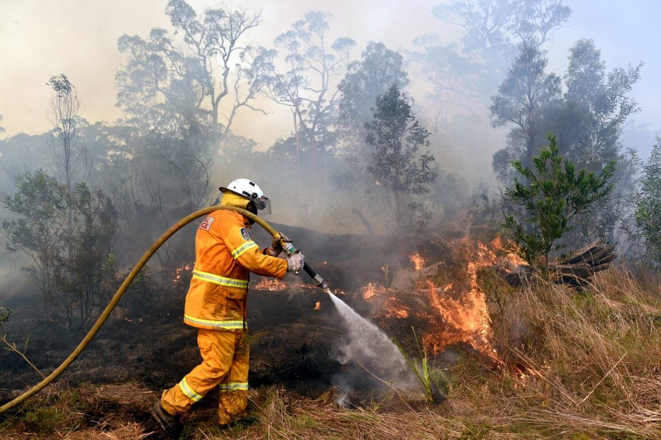 The bushfire, which is just 40 miles away, is said to be under control