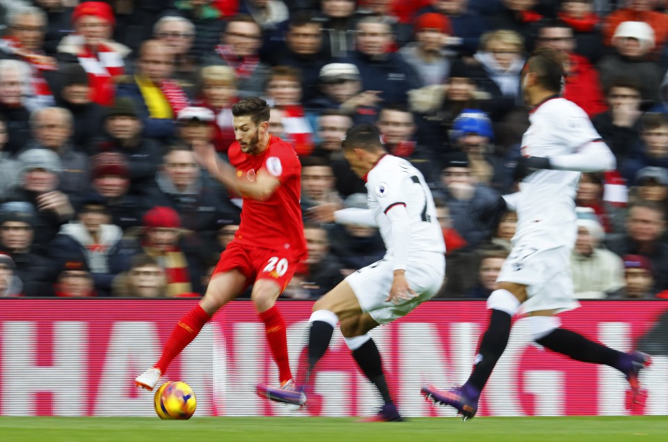 Adam Lallana has been playing with such verve and menace for Liverpool