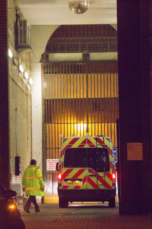 Ambulance services raced to the scene, with one seen entering through the prison's main gate