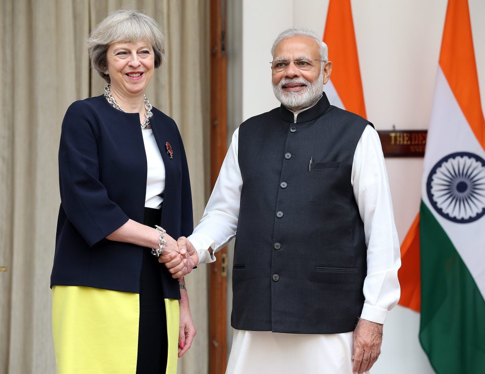  The pair had 90 minutes of private talks as part of her three-day trade mission to India