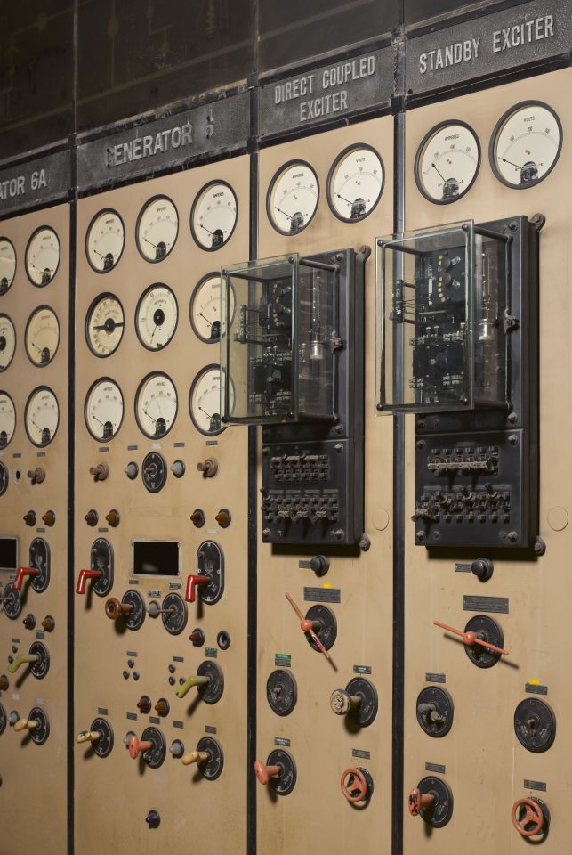  These dials once monitored activity in the coal burning power station