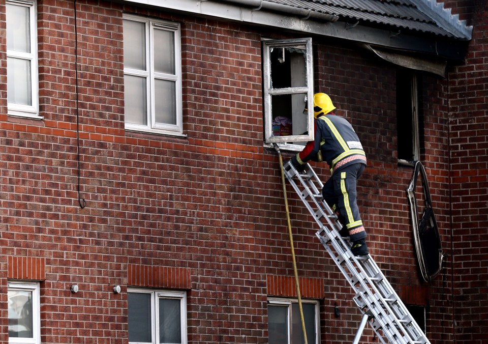 The house where the deadly fire was set - where three people died on North Street, Langley