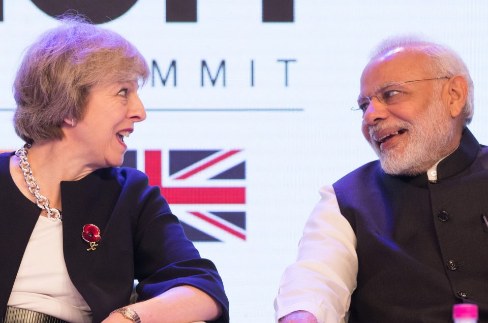  Modi business . . . the Indian Premier was all smiles but May insists that India must take its immigration problem seriously