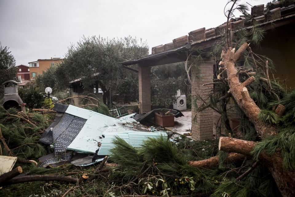  It also tore a path of destruction through locals' homes and properties