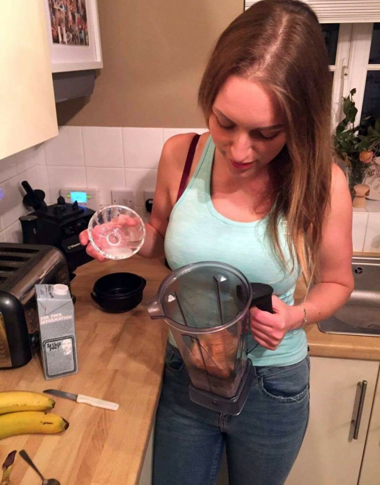  Tracy mixes the sperm with fruit, seeds and milk - but is happy to drink it on its own