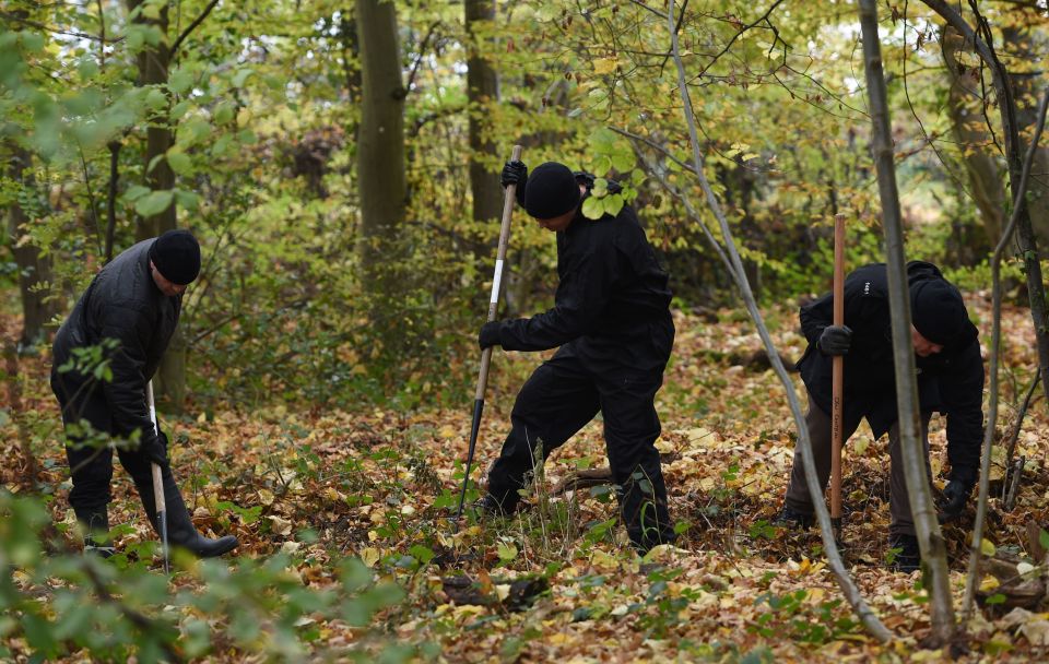  Officers search in Coombe Country Park after receiving new information about the disappearance of Nicola Payne