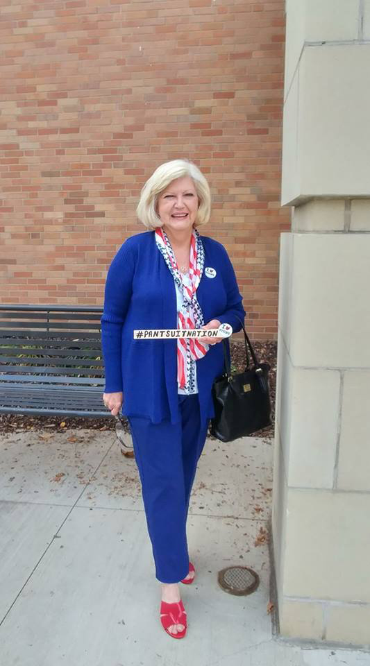  Jenny Janey from the Ohio Chapter gets ready to cast her vote