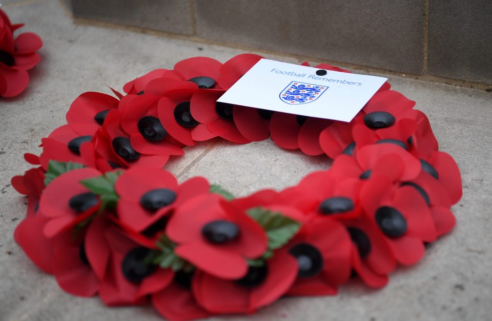 All the poppy wreaths bore the touching words 'football remembers'